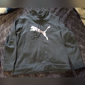 Puma Dark Gray High-Neck Sweatshirt